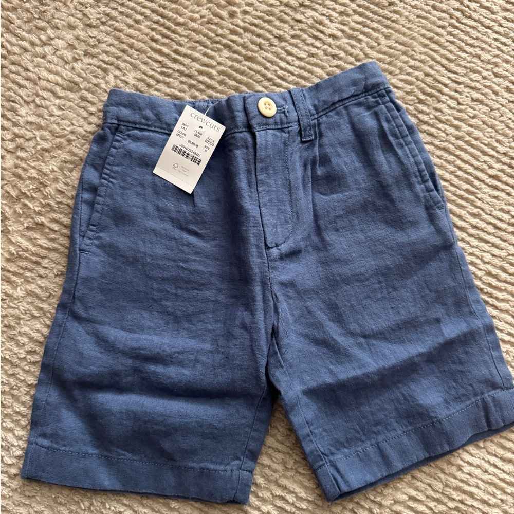 Crewcuts Kid's Blue Linen Shorts